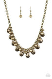 Stage Stunner - Brass Necklace - Paparazzi Accessories