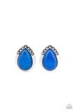 Stone Spectacular - Blue Post Earrings - Paparazzi Accessories