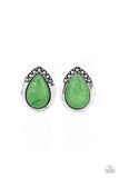 Stone Spectacular- Green Earrings - Paparazzi Accessories