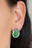 Stone Spectacular- Green Earrings - Paparazzi Accessories