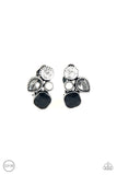 Super Superstar - Black Clip-On Earrings - Paparazzi Accessories