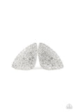 Supreme Sheen - White Post Earrings - Paparazzi Accessories