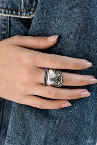 Texture Tantrum - Silver Ring - Paparazzi Accessories