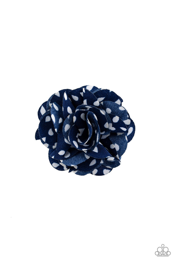 Tiny Tea Roses - Blue Hair Clip - Paparazzi Accessories