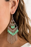 Trending Transcendence - Green Earrings - Paparazzi Accessories