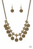 Walk The Plank - Brass Necklace - Paparazzi Accessories