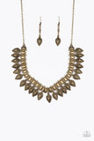 When The Hunter Becomes The Hunted - Brass Necklace - Paparazzi Accessories