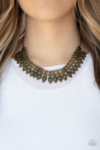 When The Hunter Becomes The Hunted - Brass Necklace - Paparazzi Accessories