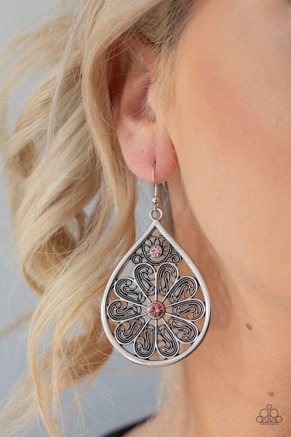 Whimsy Dreams - Pink Earrings - Paparazzi Accessories
