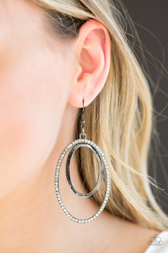 Wrapped In Wealth - Black Earrings - Paparazzi Accessories
