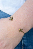 A Bit Rich - Brass Bracelet - Paparazzi Accessories Bracelet Bedazzle Me Pretty Mobile Fashion Boutique