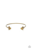 A Bit Rich - Brass Bracelet - Paparazzi Accessories Bracelet Bedazzle Me Pretty Mobile Fashion Boutique