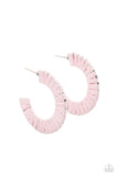 A Chance of RAINBOWS - Pink Earrings - Paparazzi Accessories Earrings FS-Bedazzle Me Pretty Mobile Fashion Boutique