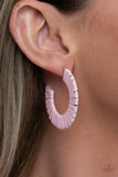 A Chance of RAINBOWS - Pink Earrings - Paparazzi Accessories Earrings FS-Bedazzle Me Pretty Mobile Fashion Boutique
