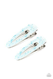 A CLIP Off The Old Block - Blue Hair Clip - Paparazzi Accessories Hair Clip Bedazzle Me Pretty Mobile Fashion Boutique