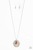 A Diamond A Day - Orange Necklace - Paparazzi Accessories Necklace Bedazzle Me Pretty Mobile Fashion Boutique