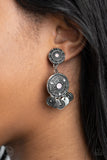 A DREAMCATCHER Come True - Pink Clip-On Earrings - Paparazzi Accessories Clip-On Earrings Bedazzle Me Pretty Mobile Fashion Boutique