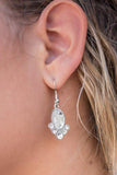 A FAME Plan - White Earrings - Paparazzi Accessories Earrings Bedazzle Me Pretty Mobile Fashion Boutique