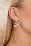 A Few Of My Favorite WINGS - Gold Post Earrings - Paparazzi Accessories Post Earrings Bedazzle Me Pretty Mobile Fashion Boutique
