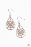 A Flair For Fabulous - Orange Earrings - Paparazzi Accessories Earrings Bedazzle Me Pretty Mobile Fashion Boutique