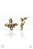A Force To BEAM Reckoned With - Brass Post Earrings - Paparazzi Accessories Post Earrings Bedazzle Me Pretty Mobile Fashion Boutique