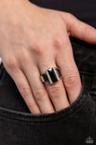A GLITZY Verdict - Black Ring - Paparazzi Accessories Ring Bedazzle Me Pretty Mobile Fashion Boutique