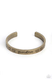 A Grandmothers Love - Brass Bracelet - Paparazzi Accessories Bracelet Bedazzle Me Pretty Mobile Fashion Boutique