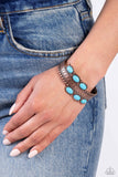 A League of Their STONE - Copper Bracelet - Paparazzi Accessories Bracelet Bedazzle Me Pretty Mobile Fashion Boutique