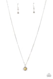 A Little Lovestruck - Yellow Necklace - Paparazzi Accessories Necklace Bedazzle Me Pretty Mobile Fashion Boutique
