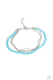 A LOTUS Like This - Blue Bracelet - Paparazzi Accessories Bracelet Bedazzle Me Pretty Mobile Fashion Boutique