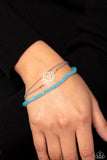 A LOTUS Like This - Blue Bracelet - Paparazzi Accessories Bracelet Bedazzle Me Pretty Mobile Fashion Boutique
