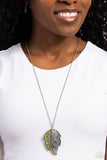 A Mid-AUTUMN Nights Dream - Green Necklace - Paparazzi Accessories Necklace Bedazzle Me Pretty Mobile Fashion Boutique
