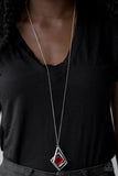 A MODERN Citizen - Red Necklace - Paparazzi Accessories Necklace Bedazzle Me Pretty Mobile Fashion Boutique