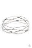 A Narrow ESCAPADE - Silver Bracelet - Paparazzi Accessories Bracelet Bedazzle Me Pretty Mobile Fashion Boutique