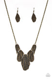 A New DISCovery - Brass Necklace - Paparazzi Accessories Necklace Bedazzle Me Pretty Mobile Fashion Boutique