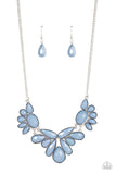 A Passing FAN-cy - Blue Necklace - Paparazzi Accessories Necklace Bedazzle Me Pretty Mobile Fashion Boutique