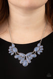 A Passing FAN-cy - Blue Necklace - Paparazzi Accessories Necklace Bedazzle Me Pretty Mobile Fashion Boutique