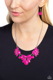 A Passing FAN-cy - Pink Necklace - Paparazzi Accessories Necklace Bedazzle Me Pretty Mobile Fashion Boutique