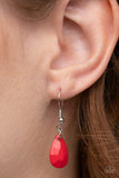 A Passing FAN-cy - Red Necklace - Paparazzi Accessories Necklace FS-Bedazzle Me Pretty Mobile Fashion Boutique