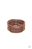 A Pearly Affair - Brown Bracelet - Paparazzi Accessories Bracelet Bedazzle Me Pretty Mobile Fashion Boutique