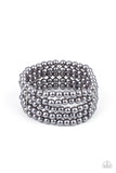 A Pearly Affair - Silver Bracelet - Paparazzi Accessories Bracelet Bedazzle Me Pretty Mobile Fashion Boutique