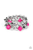 A Perfect TENACIOUS - Pink Bracelet - Paparazzi Accessories Bracelet Bedazzle Me Pretty Mobile Fashion Boutique
