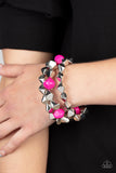 A Perfect TENACIOUS - Pink Bracelet - Paparazzi Accessories Bracelet Bedazzle Me Pretty Mobile Fashion Boutique