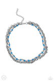 A Pop of Color - Blue Necklace - Paparazzi Accessories Necklace Bedazzle Me Pretty Mobile Fashion Boutique