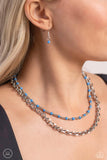 A Pop of Color - Blue Necklace - Paparazzi Accessories Necklace Bedazzle Me Pretty Mobile Fashion Boutique