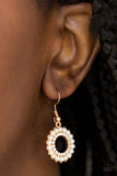 A Proper Lady - Gold Earrings - Paparazzi Accessories Earrings Bedazzle Me Pretty Mobile Fashion Boutique