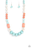 A SHEEN Slate - Blue Necklace - Paparazzi Accessories Necklace Bedazzle Me Pretty Mobile Fashion Boutique