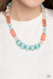 A SHEEN Slate - Blue Necklace - Paparazzi Accessories Necklace Bedazzle Me Pretty Mobile Fashion Boutique