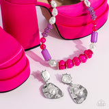 A SHEEN Slate - Pink Necklace - Paparazzi Accessories Necklace Bedazzle Me Pretty Mobile Fashion Boutique