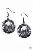 A Taste For Texture - Black Earrings - Paparazzi Accessories Earrings Bedazzle Me Pretty Mobile Fashion Boutique